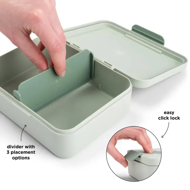 Cutie pentru pranz cu separator Done by Deer Playground Verde