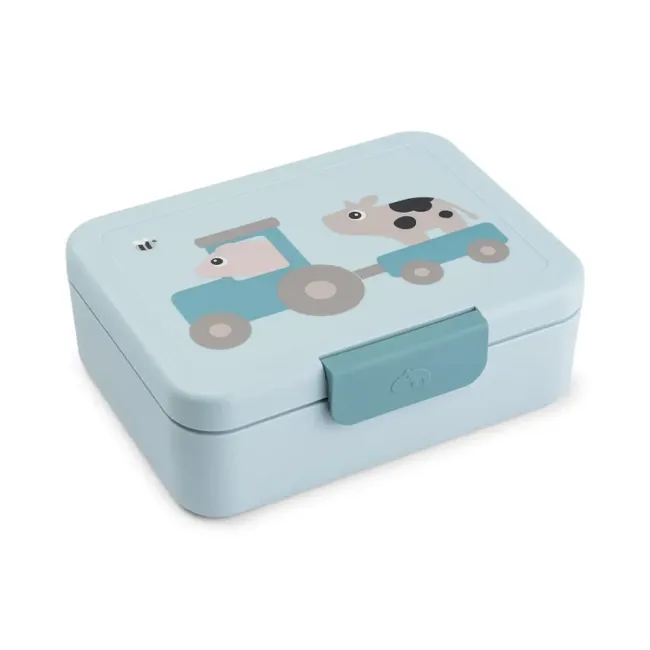 Cutie pentru pranz cu separator Done by Deer Tiny Farm Blue