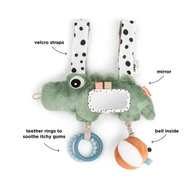 Jucarie de activitati pentru agatat Done by Deer Croco Green