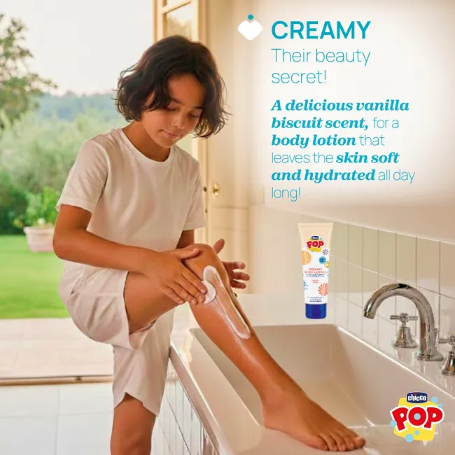 Lotiune cremoasa cu aroma de vanile pentru corp Chicco Pop, 150ml, 6ani+ CHC12377-9