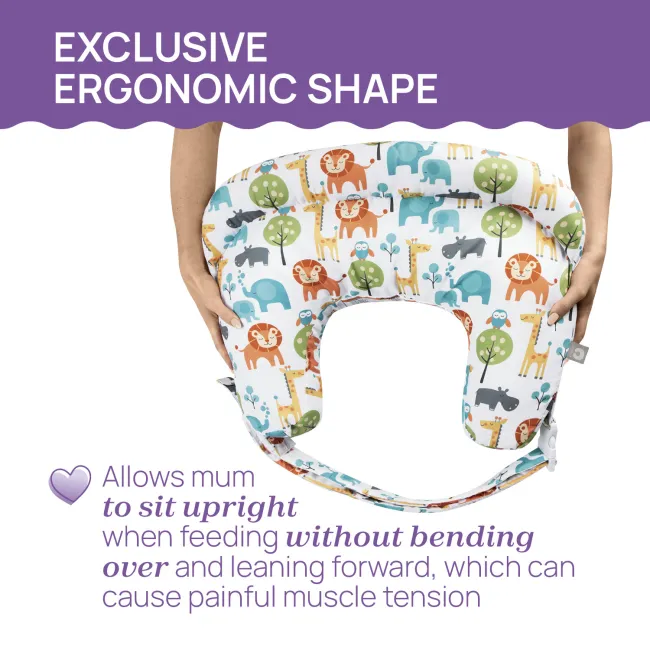 Perna alaptare Chicco Boppy Deluxe, Peaceful Jungle, 0luni+ CHC7991243-8