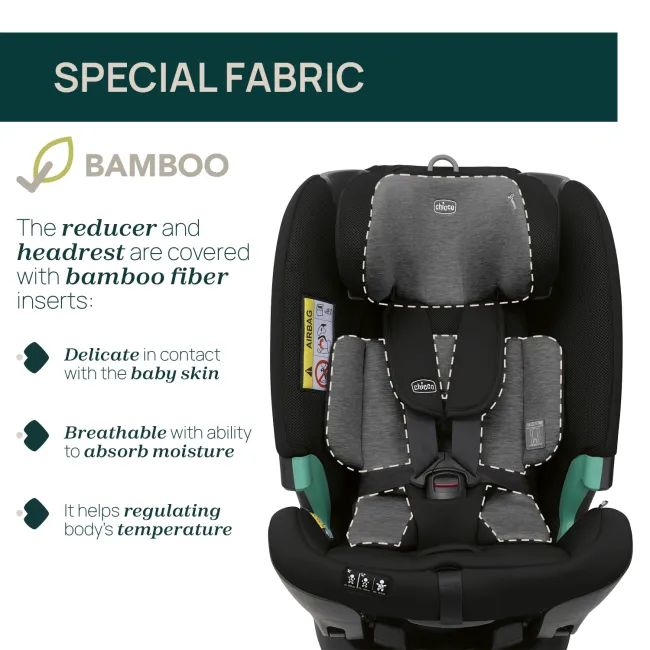 Scaun auto Chicco FullSeat I-Size, baza isofix rotativa 360, BlackSatin (Negru), 61-150cm, 3luni-12ani CHC8719045-8