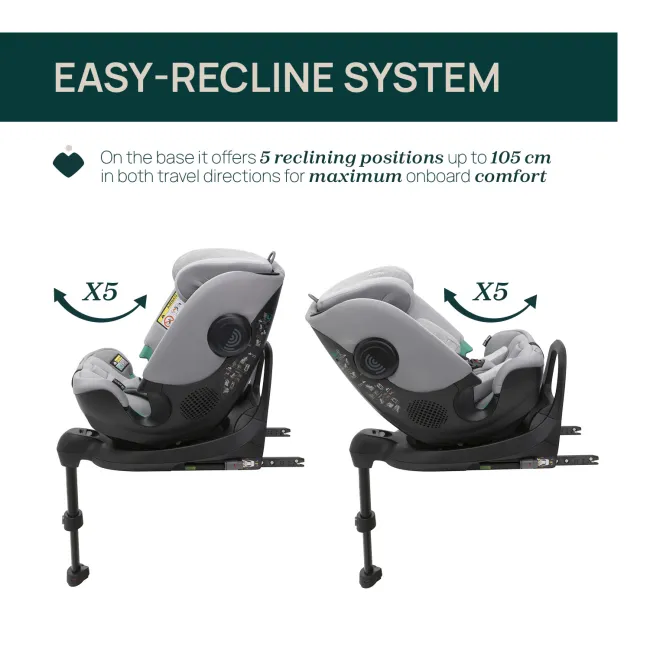 Scaun auto Chicco FullSeat I-Size, baza isofix rotativa 360, LunarRock (Gri), 61-150cm, 3luni-12ani CHC8719040-8
