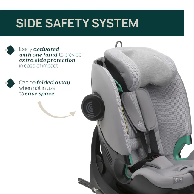 Scaun auto Chicco FullSeat I-Size, baza isofix rotativa 360, LunarRock (Gri), 61-150cm, 3luni-12ani CHC8719040-8