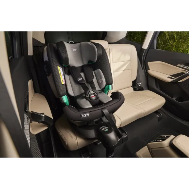 Scaun auto Chicco FullSeat I-Size, baza isofix rotativa 360, LunarRock (Gri), 61-150cm, 3luni-12ani CHC8719040-8