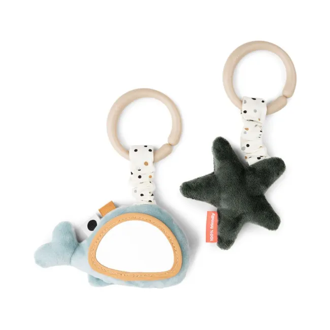Set 2 jucarii de activitati pentru agatat Done by Deer Wally Blue