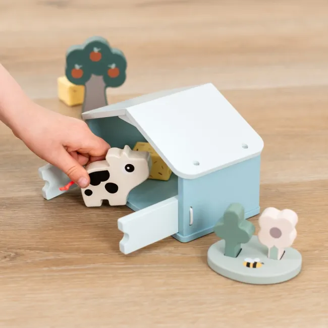 Set de joaca din lemn Tiny Farm Done by Deer Dotti Multicolor