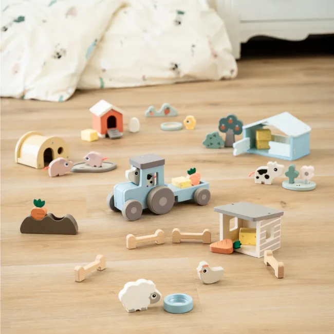 Set de joaca din lemn Tiny Farm Done by Deer Sheepy Multicolor