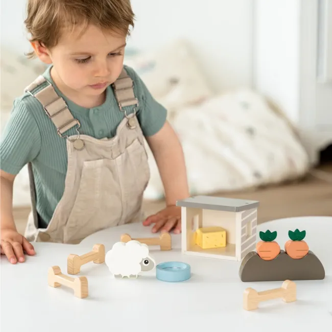 Set de joaca din lemn Tiny Farm Done by Deer Sheepy Multicolor