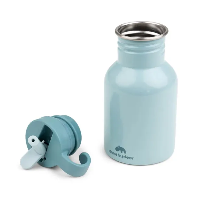 Sticla metalica cu pai Done by Deer Elphee Blue 350 ml