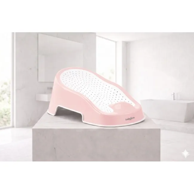 Suport pentru baie Soft Touch BabyJem, Roz JEMbj_9164