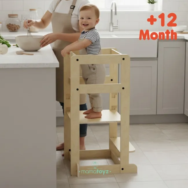 Turn de invatare multifunctional Kule Lite, Natur, MamaToyz JEMMtyz_kulelite