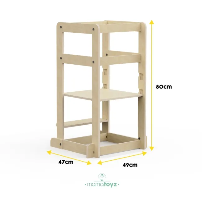 Turn de invatare multifunctional Kule Lite, Natur, MamaToyz JEMMtyz_kulelite