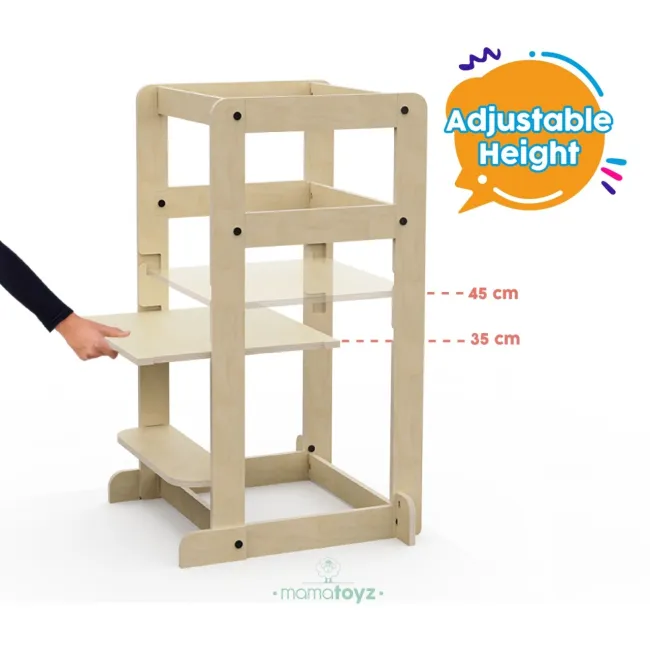 Turn de invatare multifunctional Kule Lite, Natur, MamaToyz JEMMtyz_kulelite