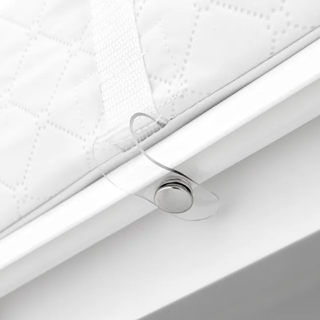 Cadita de baie pliabila, Qmini, Foldy Pro Care, Cu suport metalic si masuta de infasat, Cu termometru electronic, Cu dop si furtun pentru scurgere, Antiderapanta, 80&times;49 cm, Alb/Gri BYNFG2205