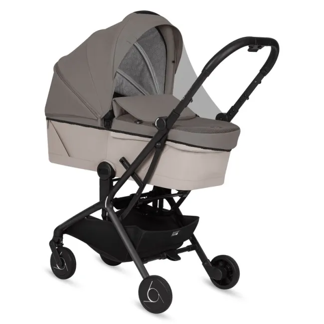 Carucior 2 in 1, Lionelo, Sia Flex, 7.6 kg, Include landou pliabil pe cadru, Ultracompact, Pliere rapida cu o mana, Copertina UPF50+, Cu accesorii incluse, 0-48 luni, Sustine 22 kg, Bej BYNLO-SIA_FLEX_BEIGE_SAND