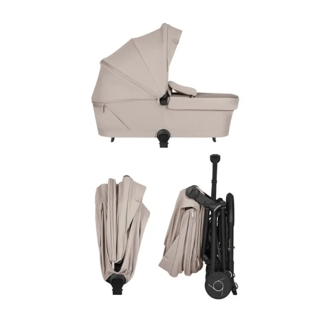 Carucior 2 in 1, Lionelo, Sia Flex, 7.6 kg, Include landou pliabil pe cadru, Ultracompact, Pliere rapida cu o mana, Copertina UPF50+, Cu accesorii incluse, 0-48 luni, Sustine 22 kg, Bej BYNLO-SIA_FLEX_BEIGE_SAND
