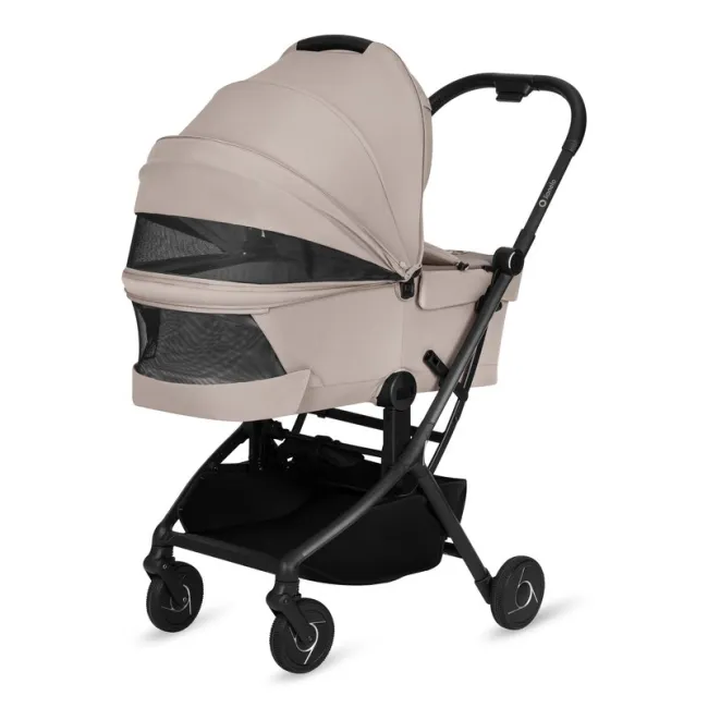Carucior 2 in 1, Lionelo, Sia Flex, 7.6 kg, Include landou pliabil pe cadru, Ultracompact, Pliere rapida cu o mana, Copertina UPF50+, Cu accesorii incluse, 0-48 luni, Sustine 22 kg, Bej BYNLO-SIA_FLEX_BEIGE_SAND