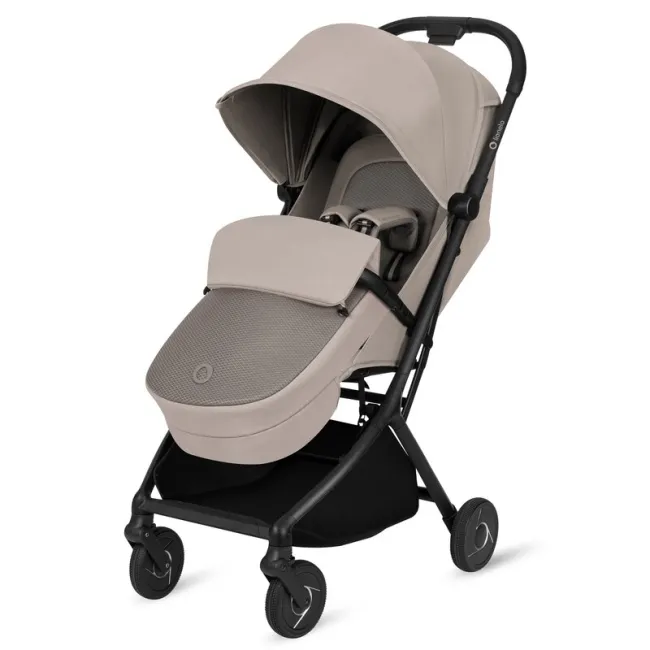 Carucior 2 in 1, Lionelo, Sia Flex, 7.6 kg, Include landou pliabil pe cadru, Ultracompact, Pliere rapida cu o mana, Copertina UPF50+, Cu accesorii incluse, 0-48 luni, Sustine 22 kg, Bej BYNLO-SIA_FLEX_BEIGE_SAND