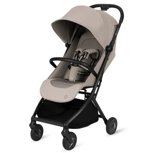 Carucior 2 in 1, Lionelo, Sia Flex, 7.6 kg, Include landou pliabil pe cadru, Ultracompact, Pliere rapida cu o mana, Copertina UPF50+, Cu accesorii incluse, 0-48 luni, Sustine 22 kg, Bej BYNLO-SIA_FLEX_BEIGE_SAND