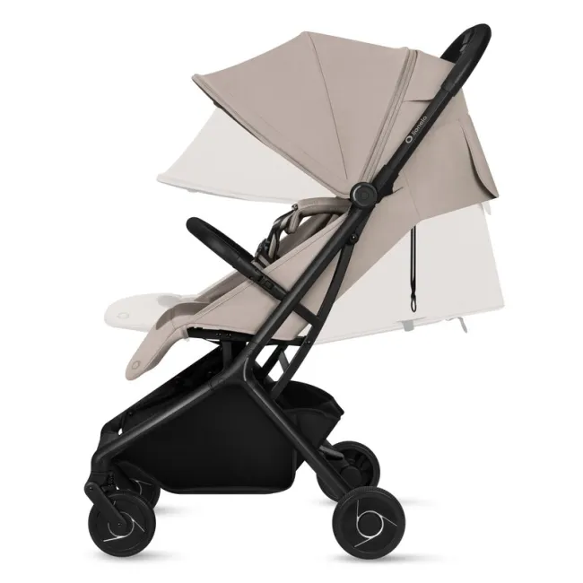 Carucior 2 in 1, Lionelo, Sia Flex, 7.6 kg, Include landou pliabil pe cadru, Ultracompact, Pliere rapida cu o mana, Copertina UPF50+, Cu accesorii incluse, 0-48 luni, Sustine 22 kg, Bej BYNLO-SIA_FLEX_BEIGE_SAND