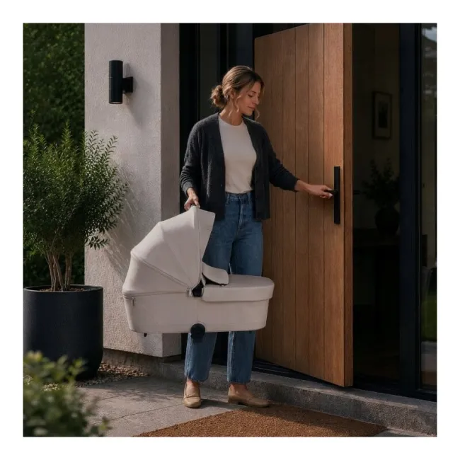 Carucior 2 in 1, Lionelo, Sia Flex, 7.6 kg, Include landou pliabil pe cadru, Ultracompact, Pliere rapida cu o mana, Copertina UPF50+, Cu accesorii incluse, 0-48 luni, Sustine 22 kg, Bej BYNLO-SIA_FLEX_BEIGE_SAND