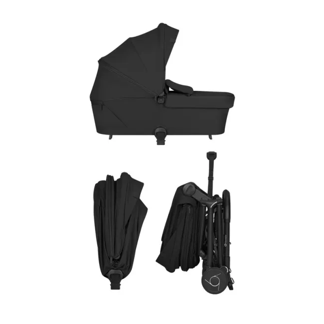 Carucior 2 in 1, Lionelo, Sia Flex, 7.6 kg, Include landou pliabil pe cadru, Ultracompact, Pliere rapida cu o mana, Copertina UPF50+, Cu accesorii incluse, 0-48 luni, Sustine 22 kg, Negru BYNLO-SIA_FLEX_BLACK_ONYX