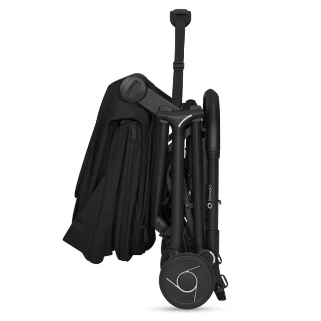 Carucior 2 in 1, Lionelo, Sia Flex, 7.6 kg, Include landou pliabil pe cadru, Ultracompact, Pliere rapida cu o mana, Copertina UPF50+, Cu accesorii incluse, 0-48 luni, Sustine 22 kg, Negru BYNLO-SIA_FLEX_BLACK_ONYX