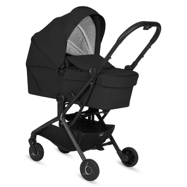 Carucior 2 in 1, Lionelo, Sia Flex, 7.6 kg, Include landou pliabil pe cadru, Ultracompact, Pliere rapida cu o mana, Copertina UPF50+, Cu accesorii incluse, 0-48 luni, Sustine 22 kg, Negru BYNLO-SIA_FLEX_BLACK_ONYX