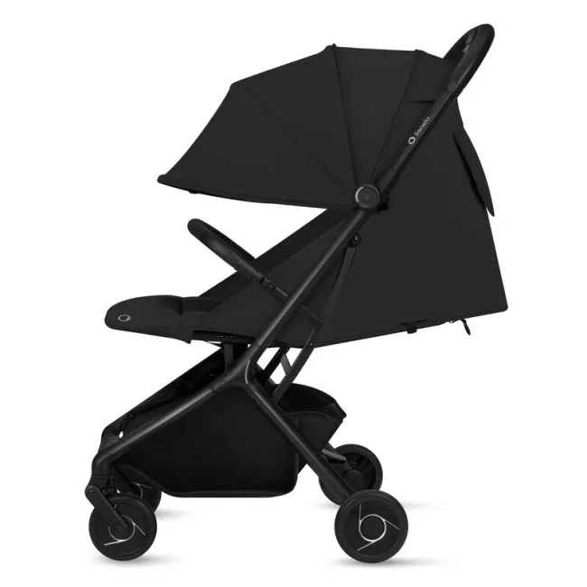 Carucior 2 in 1, Lionelo, Sia Flex, 7.6 kg, Include landou pliabil pe cadru, Ultracompact, Pliere rapida cu o mana, Copertina UPF50+, Cu accesorii incluse, 0-48 luni, Sustine 22 kg, Negru BYNLO-SIA_FLEX_BLACK_ONYX