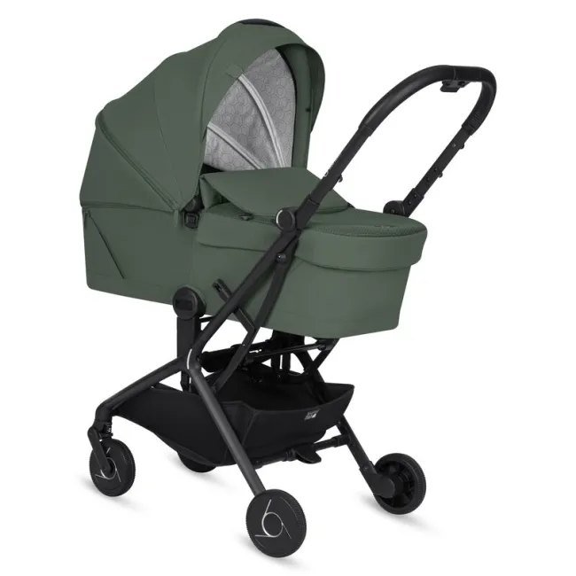 Carucior 2 in 1, Lionelo, Sia Flex, 7.6 kg, Include landou pliabil pe cadru, Ultracompact, Pliere rapida cu o mana, Copertina UPF50+, Cu accesorii incluse, 0-48 luni, Sustine 22 kg, Verde BYNLO-SIA_FLEX_GREEN_EMERALD