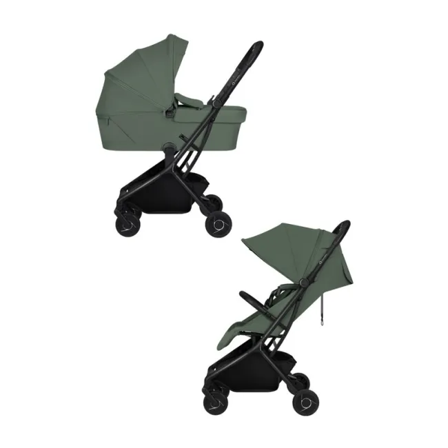 Carucior 2 in 1, Lionelo, Sia Flex, 7.6 kg, Include landou pliabil pe cadru, Ultracompact, Pliere rapida cu o mana, Copertina UPF50+, Cu accesorii incluse, 0-48 luni, Sustine 22 kg, Verde BYNLO-SIA_FLEX_GREEN_EMERALD
