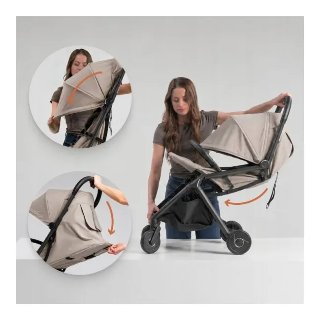 Carucior 2 in 1, Lionelo, Sia Flex, 7.6 kg, Include landou pliabil pe cadru, Ultracompact, Pliere rapida cu o mana, Copertina UPF50+, Cu accesorii incluse, 0-48 luni, Sustine 22 kg, Verde BYNLO-SIA_FLEX_GREEN_EMERALD