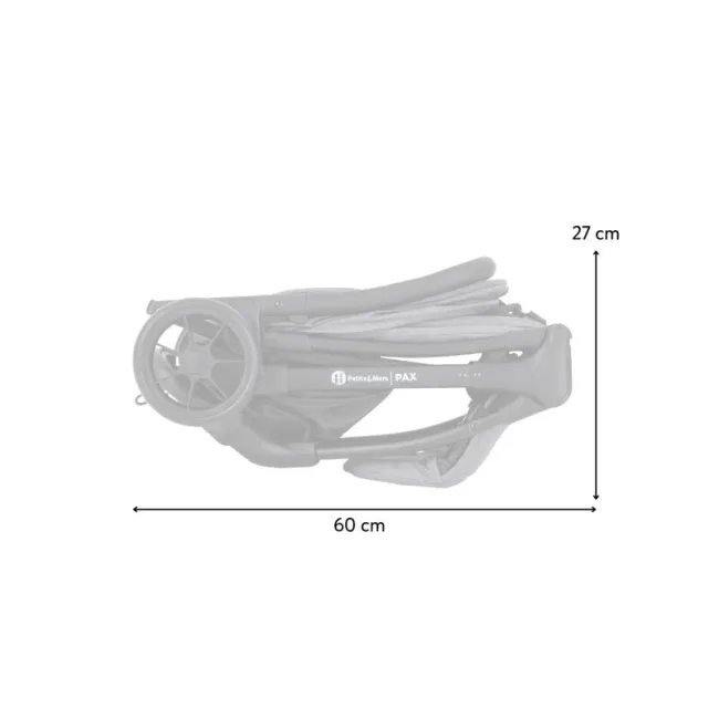Carucior sport, Petite&Mars, Pax Ultimate, Compact - 7 kg, Spatar ajustabil, Suport picioare reglabil, Pliere tip carte, 6-36 luni, Pana la 22 kg, Gri BYN673840
