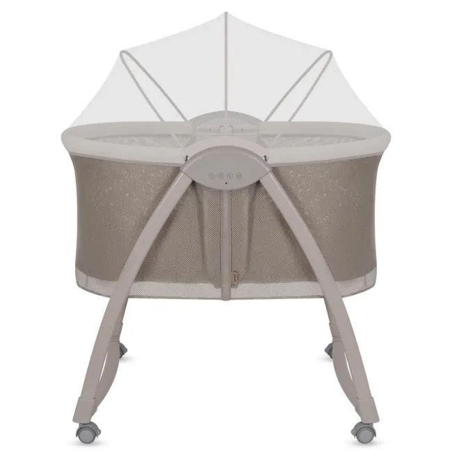 Patut si balansoar portabil Lionelo, Gaya 2 in 1, cu functie de leganat si muzica, 3 viteze de leganat reglabile, saltea T25, controlat prin telecomanda sau panou, pana la 9 kg, 0 luni+, 93 x 68 x 81 cm, bej latte BYNLO-GAYA_BEIGE_LATTE
