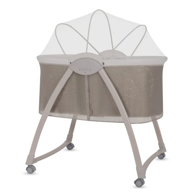 Patut si balansoar portabil Lionelo, Gaya 2 in 1, cu functie de leganat si muzica, 3 viteze de leganat reglabile, saltea T25, controlat prin telecomanda sau panou, pana la 9 kg, 0 luni+, 93 x 68 x 81 cm, bej latte BYNLO-GAYA_BEIGE_LATTE