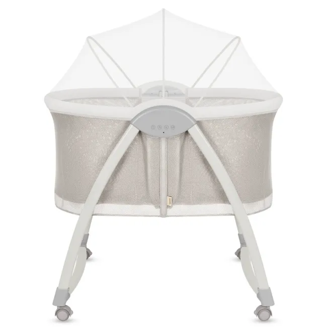 Patut si balansoar portabil Lionelo, Gaya 2 in 1, cu functie de leganat si muzica, 3 viteze de leganat reglabile, saltea T25, controlat prin telecomanda sau panou, pana la 9 kg, 0 luni+, 93 x 68 x 81 cm, bej sand BYNLO-GAYA_BEIGE_SAND
