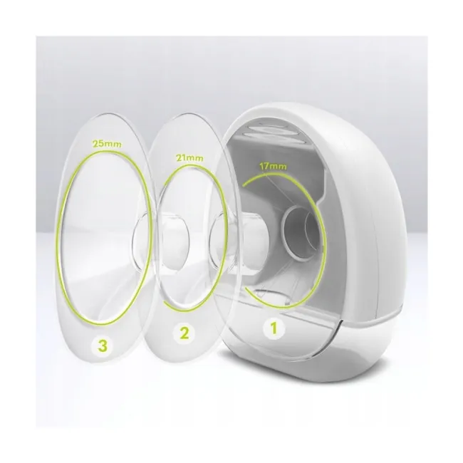 Pompa de san, Lionelo, Fidi, Portabila, Cu accesorii, Hands-free, 5 functii de masaj, Autonomie pana la 24 h, 50 db, Capacitate 150 ml, Alb BYNLOC-FIDI_FREE_WHITE