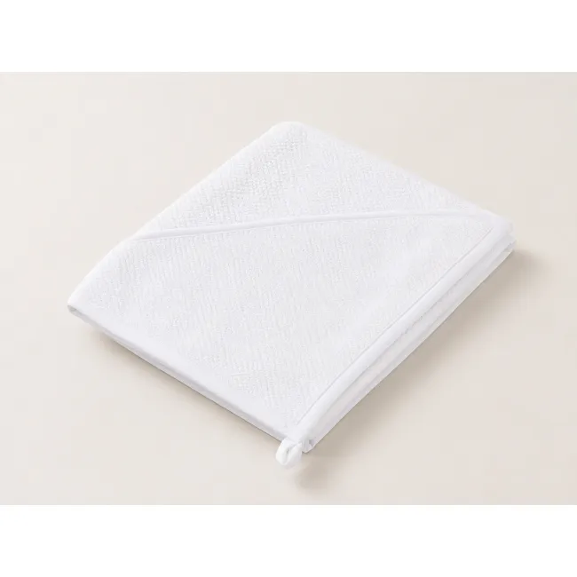 Prosop Baie Bebelusi Cu Gluga Magic Kids, Bumbac 100%, Alb, 100x100 Cm Pjbp_bum_white