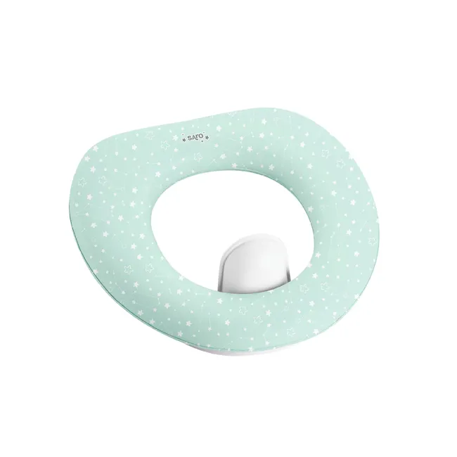Reductor Toaleta Copii, Antiderapant, Colac Integrat Moale Si Accesoriu Anti Stropire, Mint Pjb10101