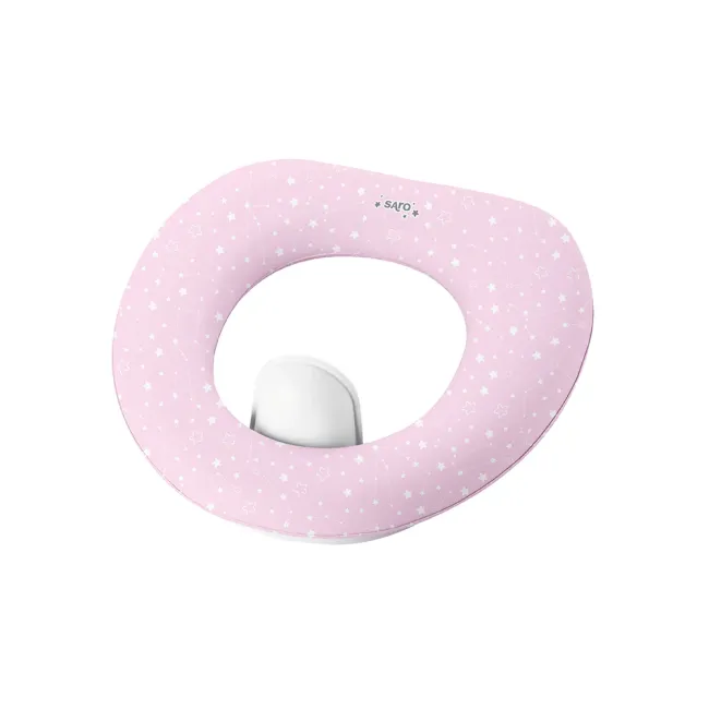 Reductor Toaleta Copii, Antiderapant, Colac Integrat Moale Si Accesoriu Anti Stropire, Rose Pjb10102