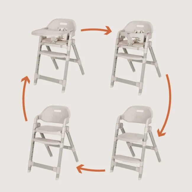 Scaun de masa, Lionelo, Matt, 3 in 1, Pliabil, Cu tava detasabila, Cu centuri de siguranta in 5 puncte, Suport pentru picioare si sezut reglabile, Pana la 110 kg, 6 luni &ndash; adult, Bej BYNLO-MATT_BEIGE_SAND