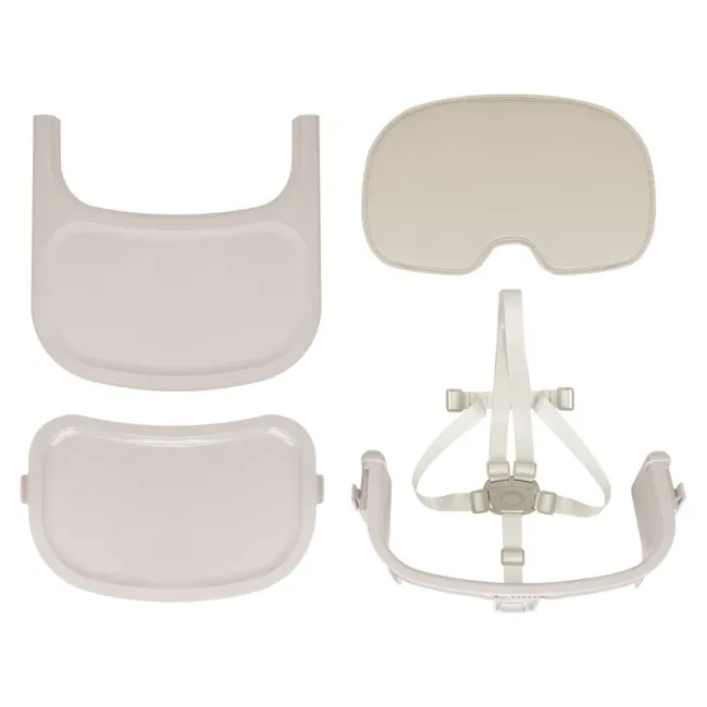 Scaun de masa, Lionelo, Matt, 3 in 1, Pliabil, Cu tava detasabila, Cu centuri de siguranta in 5 puncte, Suport pentru picioare si sezut reglabile, Pana la 110 kg, 6 luni &ndash; adult, Bej BYNLO-MATT_BEIGE_SAND
