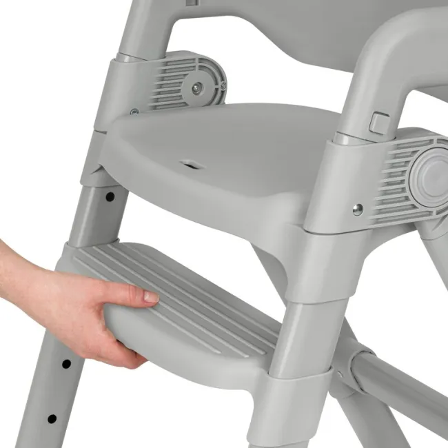 Scaun de masa, Lionelo, Matt, 3 in 1, Pliabil, Cu tava detasabila, Cu centuri de siguranta in 5 puncte, Suport pentru picioare si sezut reglabile, Pana la 110 kg, 6 luni &ndash; adult, Gri BYNLO-MATT_GREY_STONE