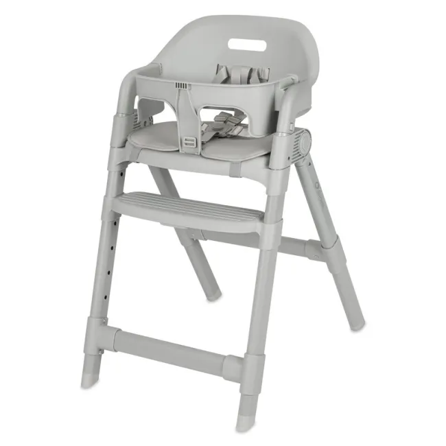 Scaun de masa, Lionelo, Matt, 3 in 1, Pliabil, Cu tava detasabila, Cu centuri de siguranta in 5 puncte, Suport pentru picioare si sezut reglabile, Pana la 110 kg, 6 luni &ndash; adult, Gri BYNLO-MATT_GREY_STONE