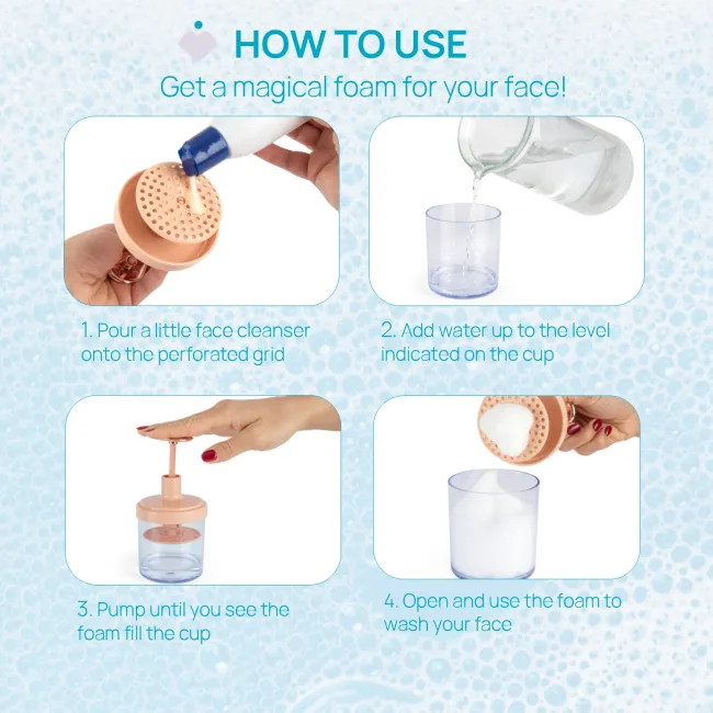 Set Chicco POP, gel curatare fata cu aroma prajitura de vanilie si dispozitiv formare spuma, 150ml, 6ani+ CHC1281040-9
