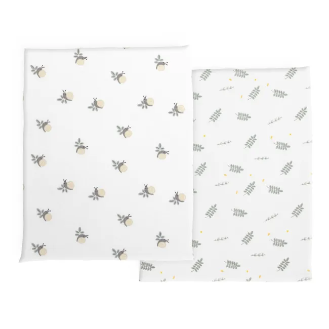 Set lenjerie din fibra bambus pentru patut Chicco Next2Me Forever, Greenery, 0 luni+ CHC0112235-8