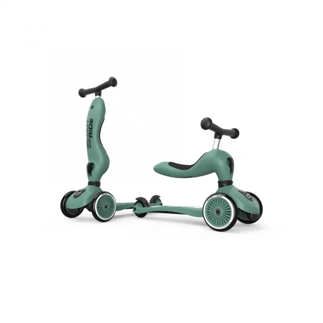 Trotineta Copii 2in1 Premium Scoot  Ride Highwaykick 1 Forest, Cu E Ezut, Sistem Anti-rasturnare, Reglabila 1,  5 Ani (max. 50 Kg) Pjb96269