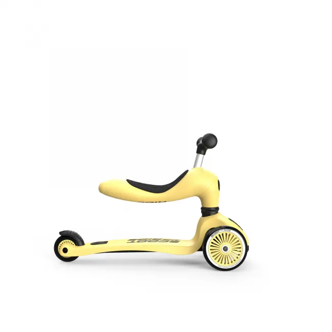 Trotineta Copii 2in1 Premium Scoot  Ride Highwaykick 1 Lemon, Cu E Ezut, Sistem Anti-rasturnare, Reglabila 1,  5 Ani (max. 50 Kg) Pjb96354