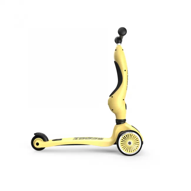 Trotineta Copii 2in1 Premium Scoot  Ride Highwaykick 1 Lemon, Cu E Ezut, Sistem Anti-rasturnare, Reglabila 1,  5 Ani (max. 50 Kg) Pjb96354